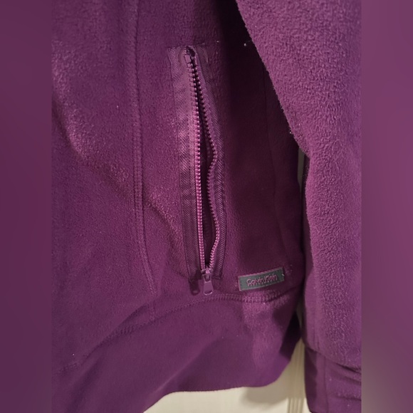 Calvin Klein purple zip up fleece jacket - Picture 2 of 6